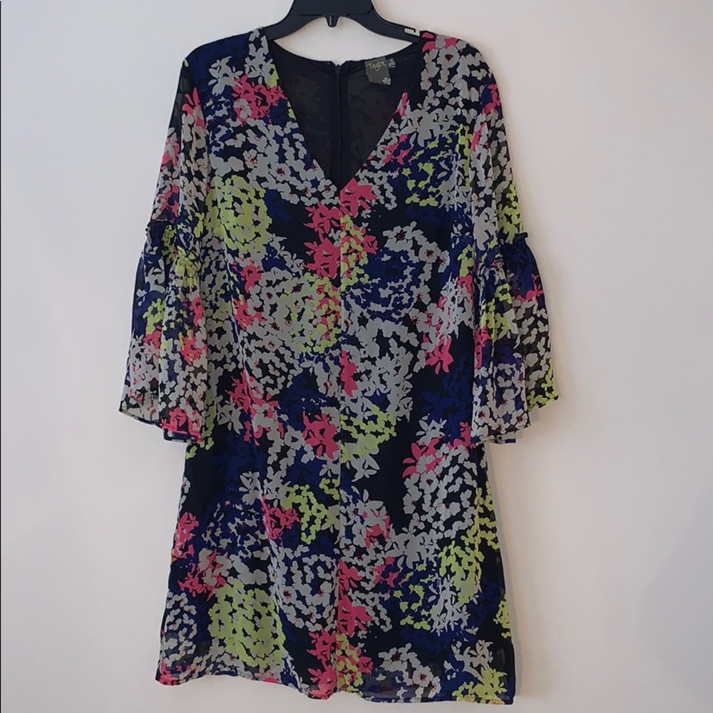 Taylor floral dress with bell sleeves